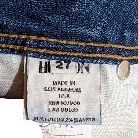 Hudson USA Women's Button Front Low Rise Flare Skinny Jeans Size 27 Style W176 - Picture 10 of 10